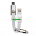 4smarts 3in1 Mini Cable KeyRing - кабел тип ключодържател за Lightning, USB-C и MicroUSB стандарти (бял) (bulk) 6