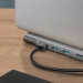 Baseus Enjoyment Series USB-C Notebook Hub v2 (CATSX-G0G) - мултифункционален хъб за свързване на допълнителна периферия за Macbook и USB-C устройства (сив) 13