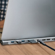 Baseus Enjoyment Series USB-C Notebook Hub v2 (CATSX-G0G) - мултифункционален хъб за свързване на допълнителна периферия за Macbook и USB-C устройства (сив) 13