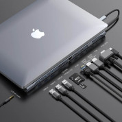 Baseus Enjoyment Series USB-C Notebook Hub v2 (CATSX-G0G) - мултифункционален хъб за свързване на допълнителна периферия за Macbook и USB-C устройства (сив) 8