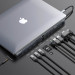 Baseus Enjoyment Series USB-C Notebook Hub v2 (CATSX-G0G) - мултифункционален хъб за свързване на допълнителна периферия за Macbook и USB-C устройства (сив) 9