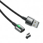 Baseus Zinc Magnetic Cable - кабел с магнитен конектор за Apple продукти с Lightning (100 см) (черен)