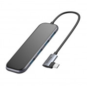 Baseus USB-C Mirror Series Hub (CAHUB-EZ0G) - мултифункционален хъб за свързване на допълнителна периферия за устройства с USB-C (тъмносив)