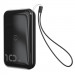 Baseus Mini S Bracket Power Bank 10W Wireless Charger 10000mAh  - външна батерия с USB и USB-C изходи и с технология за безжично зареждане (черен) 1