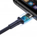 Baseus Cafule Quick Charge USB-C Cable (CATKLF-PV3) - кабел с въжена оплетка и бързо зареждане за устройства с USB-C порт (100 см) (тъмносин) 5