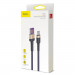 Baseus Cafule Quick Charge USB-C Cable (CATKLF-PV3) - кабел с въжена оплетка и бързо зареждане за устройства с USB-C порт (100 см) (тъмносин) 7