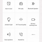 Baseus Encok Wireless Speaker E09 - безжичен Bluetooth спийкър с функции будилник, FM радио и LED дисплей за мобилни устройства (черен) 8