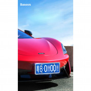 Baseus Stainless Steel Car License Plate Holder - 2 броя стоманен държач за регистрационния номер на автомобил (сребрист) 5