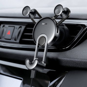 Baseus YY Car Mount Holder - поставка за радиатора на кола за смартфони с дисплеи до 6.5 инча и Lightning кабел (100 см) (черна) 5