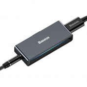 Baseus USB-C Male + 3.5mm Female Adapter L57 - пасивен адаптер USB-C към 3.5 мм. аудио изход и USB-C изход за устройства с USB-C порт (черен) 4