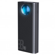 Baseus Ambilight Power Bank 33W with Digital Display Quick Charge (PPLG-01) - външна батерия 30000 mAh с 4xUSB и USB-C изходи за зареждане на смартфони и таблети (черен)