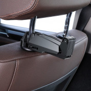 Baseus Backseat Vehicle Phone Holder Hook (SUHZ-A01) - 2-в-1 поставка за смартфон и закачалка за чанта за седалката на автомобил (черен) 7