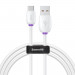 Baseus Purple Ring Quick Charge USB-C Cable - бърз USB-C кабел (5A) за устройства с USB-C порт (100 см) (бял) 1