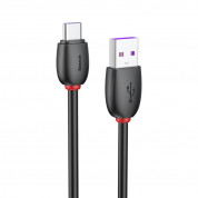 Baseus Purple Ring Quick Charge USB-C Cable - бърз USB-C кабел (5A) за устройства с USB-C порт (100 см) (черен) 3
