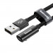 Baseus Rhythm Bent Audio Data Cable - USB Lightning кабел с допълнителен Lightning порт за устройства с Lightning конектор (120 см) 4