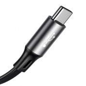 Baseus Fabric 3-in-1 Flexible Cable USB (CAMLT-BYG1) - универсален USB кабел с Lightning, microUSB и USB-C конектори (120 см) (сив) 2