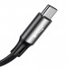 Baseus Fabric 3-in-1 Flexible Cable USB (CAMLT-BYG1) - универсален USB кабел с Lightning, microUSB и USB-C конектори (120 см) (сив) 3