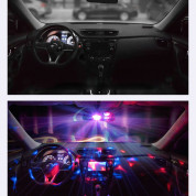 Baseus Car Crystal Magic Ball Disco Light - светеща с ритъма на музиката диско топка (черен) 9