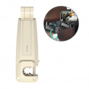 Baseus Backseat Vehicle Phone Holder Hook - 2 в 1 поставка за смартфон и закачалка за чанта за седалката на автомобил (бежов) 18