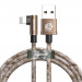 Baseus Camouflage Mobile Game Cable - Lightning USB кабел за iPhone, iPad и iPod с Lightning (100 см) (кафяв) 2