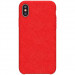 Baseus Original Super Fiber Case - велурен кейс за iPhone XS Max (червен) 2