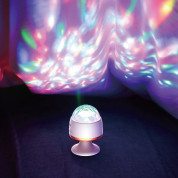 Baseus Car Crystal Magic Ball Disco Light - светеща с ритъма на музиката диско топка (бял) 5