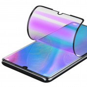 Baseus Full Screen Curved Soft Screen Protector Anti Bluelight - извито защитно покритие с черна рамка и защита за очите за целия дисплей на Huawei P30 (два броя) 2