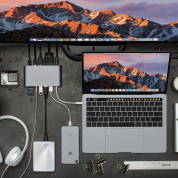 HyperDrive Slim 11-in-1 USB-C Hub - мултифункционален хъб за свързване на допълнителна периферия за MacBook Pro и устройства с USB-C (сив) 1