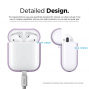 Elago Airpods Silicone Case - силиконов калъф за Apple Airpods 2 with Wireless Charging Case (лилав) 5