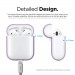Elago Airpods Silicone Case - силиконов калъф за Apple Airpods 2 with Wireless Charging Case (лилав) 6