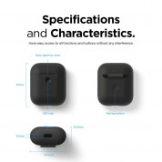 Elago Airpods Silicone Case - силиконов калъф за Apple Airpods 2 with Wireless Charging Case (черен) 6