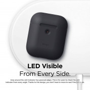 Elago Airpods Silicone Case - силиконов калъф за Apple Airpods 2 with Wireless Charging Case (черен) 2