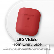 Elago Airpods Silicone Case - силиконов калъф за Apple Airpods 2 with Wireless Charging Case (червен) 2