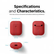 Elago Airpods Silicone Case - силиконов калъф за Apple Airpods 2 with Wireless Charging Case (червен) 6