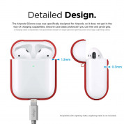 Elago Airpods Silicone Case - силиконов калъф за Apple Airpods 2 with Wireless Charging Case (червен) 5