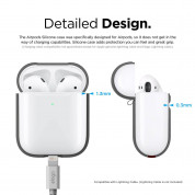 Elago Airpods Silicone Case - силиконов калъф за Apple Airpods 2 with Wireless Charging Case (тъмносив) 5