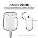 Elago Airpods Silicone Case - силиконов калъф за Apple Airpods 2 with Wireless Charging Case (тъмносив) 6