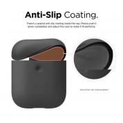 Elago Airpods Silicone Case Apple Airpods 2 with Wireless Charging Case (dark gray) 3