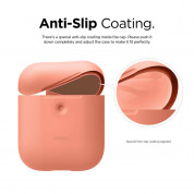 Elago Airpods Silicone Case Apple Airpods 2 with Wireless Charging Case (peach) 3