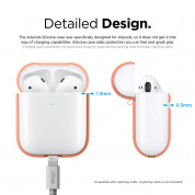 Elago Airpods Silicone Case Apple Airpods 2 with Wireless Charging Case (peach) 5