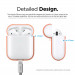 Elago Airpods Silicone Case - силиконов калъф за Apple Airpods 2 with Wireless Charging Case (оранжев) 6