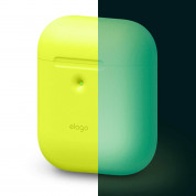 Elago Airpods Silicone Case - силиконов калъф за Apple Airpods 2 with Wireless Charging Case (жълт-фосфор)