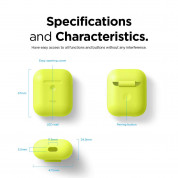 Elago Airpods Silicone Case - силиконов калъф за Apple Airpods 2 with Wireless Charging Case (жълт-фосфор) 6