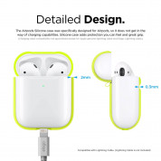 Elago Airpods Silicone Case - силиконов калъф за Apple Airpods 2 with Wireless Charging Case (жълт-фосфор) 7