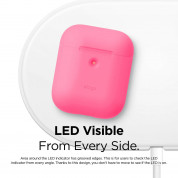 Elago Airpods Silicone Case Apple Airpods 2 with Wireless Charging Case (neon hot pink) 3