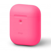 Elago Airpods Silicone Case - силиконов калъф за Apple Airpods 2 with Wireless Charging Case (розов-фосфор) 1