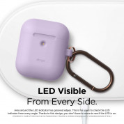 Elago Airpods Silicone Hang Case Apple Airpods 2 with Wireless Charging Case (lavender) 2
