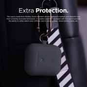 Elago Airpods Silicone Hang Case - силиконов калъф с карабинер за Apple Airpods 2 with Wireless Charging Case (тъмносив) 4