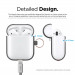 Elago Airpods Silicone Hang Case - силиконов калъф с карабинер за Apple Airpods 2 with Wireless Charging Case (тъмносив) 6