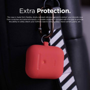 Elago Airpods Silicone Hang Case - силиконов калъф с карабинер за Apple Airpods 2 with Wireless Charging Case (червен) 4